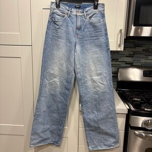 Express wide leg high rise jeans